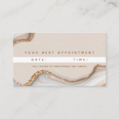 Eleganter Gold Glitzer Marble Agate Moderner Chic Terminkarte (Vorderseite)