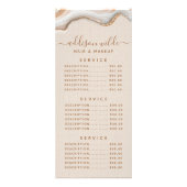 Eleganter Gold Glitzer Marble Agate Moderner Chic Werbekarte (Vorne)