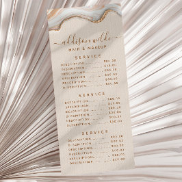 Eleganter Gold Glitzer Marble Agate Moderner Chic Werbekarte