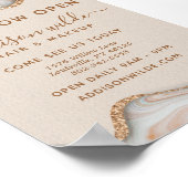 Eleganter Gold Glitzer Marble Agate Modernes Busin Poster (Ecke)