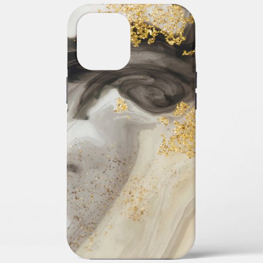 Eleganter Gold Glitzer Marmor Moderner Chic Case-Mate iPhone Hülle (Rückseite)