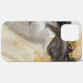 Eleganter Gold Glitzer Marmor Moderner Chic Case-Mate iPhone Hülle (Rückseite (Horizontal))