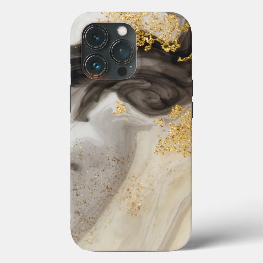Eleganter Gold Glitzer Marmor Moderner Chic Case-Mate iPhone Hülle (Rückseite)