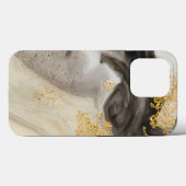 Eleganter Gold Glitzer Marmor Moderner Chic Case-Mate iPhone Hülle (Rückseite (Horizontal))