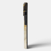 Eleganter Gold Glitzer Marmor Moderner Chic Case-Mate iPhone Hülle (Rückseite / Links)