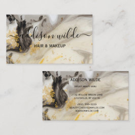 Eleganter Gold Glitzer Marmor Moderner Chic Visitenkarte