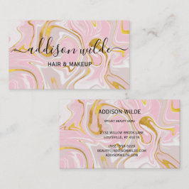 Eleganter Gold Glitzer Marmor Modernes, schicke Bu Visitenkarte