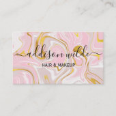 Eleganter Gold Glitzer Marmor Modernes, schicke Bu Visitenkarte (Vorderseite)