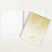 Eleganter Gold Glitzer Moderner Mit Monogramm Name Planer (Anzeige)