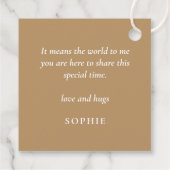 Eleganter Gold Glitzer Name 21. Vielen Dank Geschenkanhänger (Rückseite)