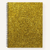 Eleganter Gold Glitzer Notizblock (Vorderseite)