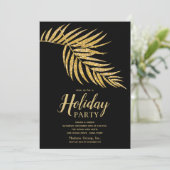 Eleganter Gold Glitzer Palm Holiday Weihnachten Ei (Stehend Vorderseite)