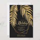 Eleganter Gold Glitzer Palm Holiday Weihnachten Ei (Vorderseite)