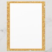 Eleganter Gold Glitzer personalisieren Stationery  (Rückseite)