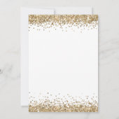 Eleganter Gold Glitzer Quinceañera 15. Party Einladung (Rückseite)