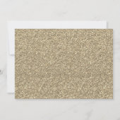 Eleganter Gold Glitzer Save the Date (Rückseite)