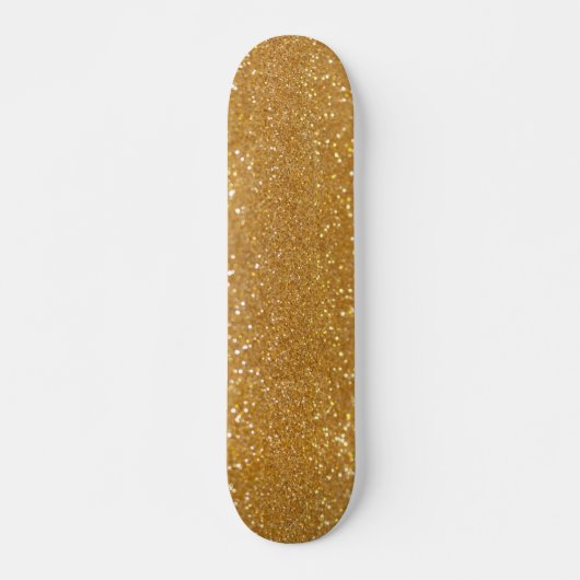 Eleganter Gold Glitzer Skateboard (Vorne)