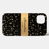Eleganter Gold Glitzer Sparkle Case-Mate iPhone Hülle (Rückseite (Horizontal))