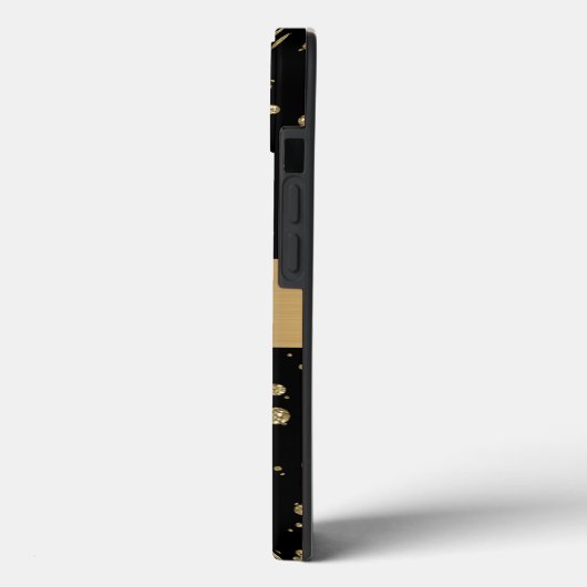 Eleganter Gold Glitzer Sparkle Case-Mate iPhone Hülle (Rückseite / Links)