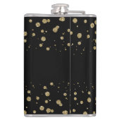 Eleganter Gold Glitzer Sparkle Flachmann (Rückseite)