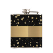 Eleganter Gold Glitzer Sparkle Flachmann (Rückseite)