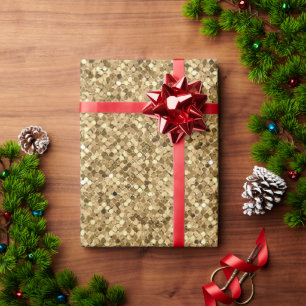 Eleganter Gold Glitzer Sparkle Geschenkpapier