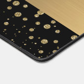 Eleganter Gold Glitzer Sparkle Schwarz Stilvoll Schreibtischunterlage (Ecke)