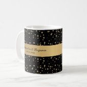 Eleganter Gold Glitzer Sparkle Wedding Personalize Kaffeetasse (Vorderseite Links)
