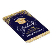 Eleganter Gold Glitzer Sparkling Abschluss Magnet (Rechte Seite)