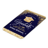 Eleganter Gold Glitzer Sparkling Abschluss Magnet (Linke Seite)