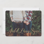 Eleganter Gold Glitzer Style Auld Lang Syne (Vorderseite)