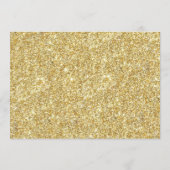 Eleganter Gold-Glitzer teilen sich eine Speicherka Hinweiskarte (Rückseite)