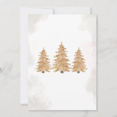 Eleganter Gold Glitzer Tree Party Einladung (Rückseite)