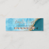 Eleganter Gold Glitzer Türkis Marmorherzen Treuekarte (Vorderseite)