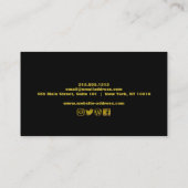 Eleganter Gold Glitzer Wandern im Parco Tassino Visitenkarte (Rückseite)