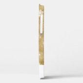 Eleganter Gold Glitzer Weihnachten Snowflake Muste Case-Mate iPhone Hülle (Rückseite / Links)