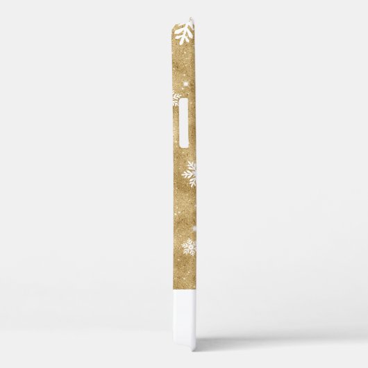 Eleganter Gold Glitzer Weihnachten Snowflake Muste Case-Mate iPhone Hülle (Rückseite / Rechts)