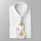 Eleganter Gold Glitzer & White Marmor Weihnachtsba Krawatte (Gebunden)