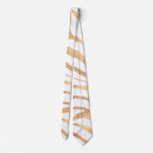 Eleganter Gold Glitzer Zebra White Animal Print Krawatte (Rückseite)