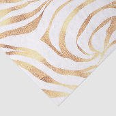 Eleganter Gold Glitzer Zebra White Animal Print Seidenpapier (Ausschnitt)
