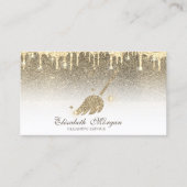 Eleganter Gold Glitzer Zimmermädchen ReinigungsHou Visitenkarte (Vorderseite)