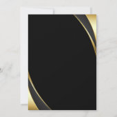 Eleganter Gold Graduation Cap Frame Black Abschlus Einladung (Rückseite)