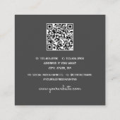 Eleganter Gold Hair Stylist Square  Quadratische Visitenkarte (Rückseite)