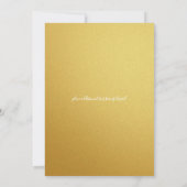 Eleganter Gold Hawaiian Hibiskus Hochzeitseinladun Einladung (Rückseite)