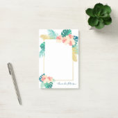 Eleganter Gold Hawaiian Hibiskus Post-It-Notes Post-it Klebezettel (Büro)