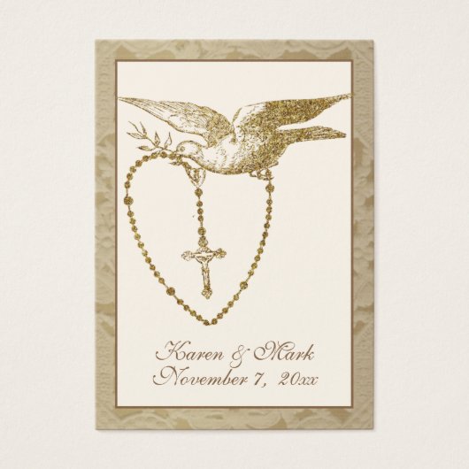 Eleganter Gold Heiliger Geist Hochzeit Heilige Kar (Vorderseite)