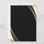 Eleganter Gold Justice Scale Border Black Abschlus Einladung (Rückseite)