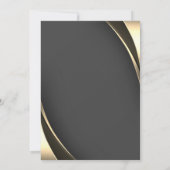 Eleganter Gold Justice Scale Border Gray Abschluss Einladung (Rückseite)