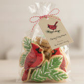 Eleganter Gold Kardinal Bird Weihnachten Geschenkanhänger