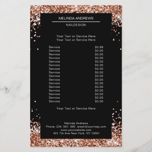 Eleganter Gold Kupfer auf beiden Seiten Flyer (Hinten)